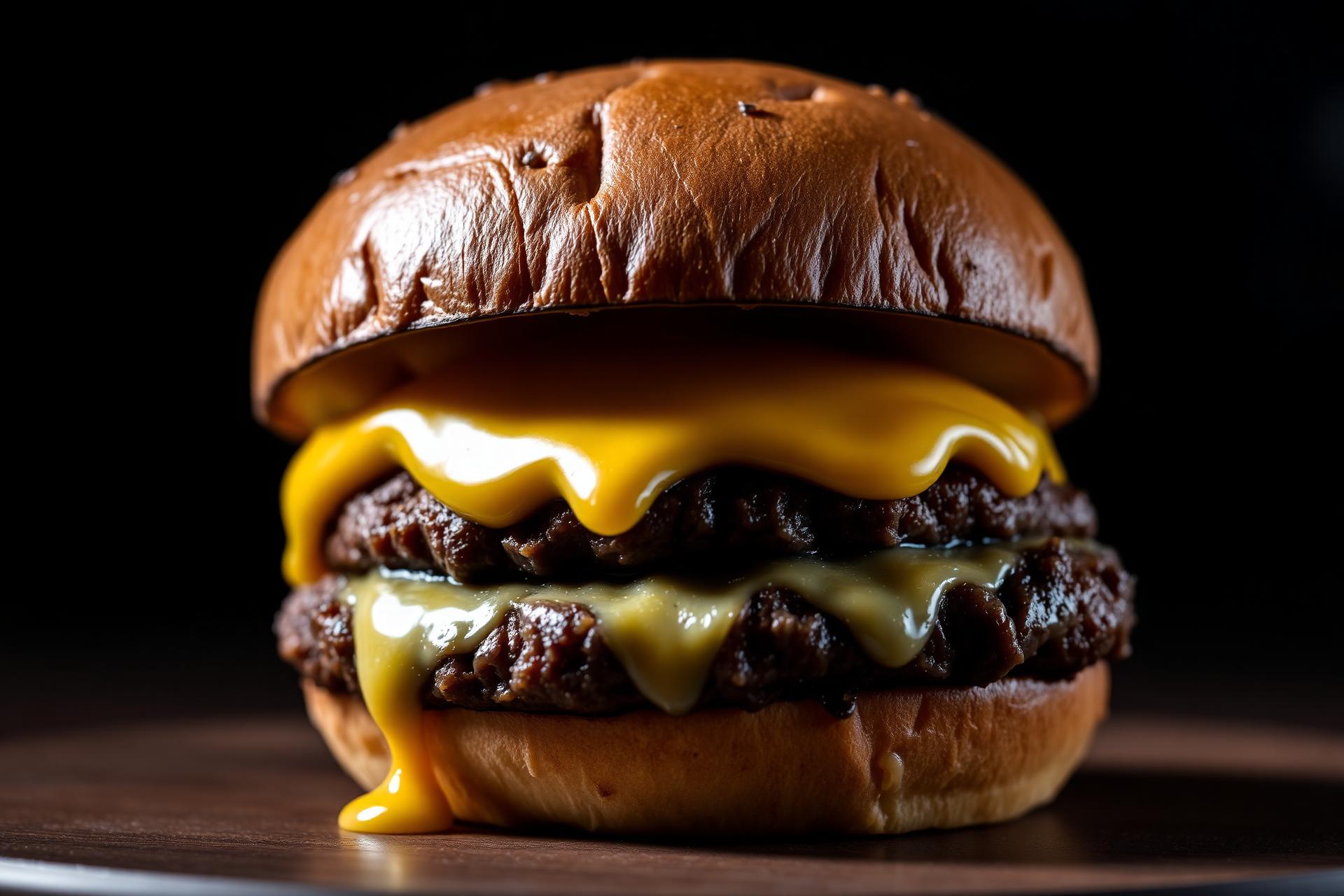 Hambúrguer artesanal da Burger Vein com queijo derretido